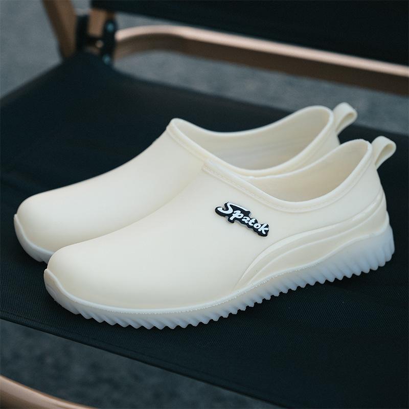 Stylish rain shoes women's soft soles are comfortable and versatile, outside wear water shoes, summer breathable and non-slip kitchen rubber shoes