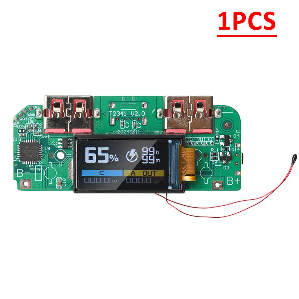 1/5/10 PCS 22.5W Fast Charging Power Bank Motherboard - TFT Color Display for Ternary Lithium Battery with PD/QC Charging Module