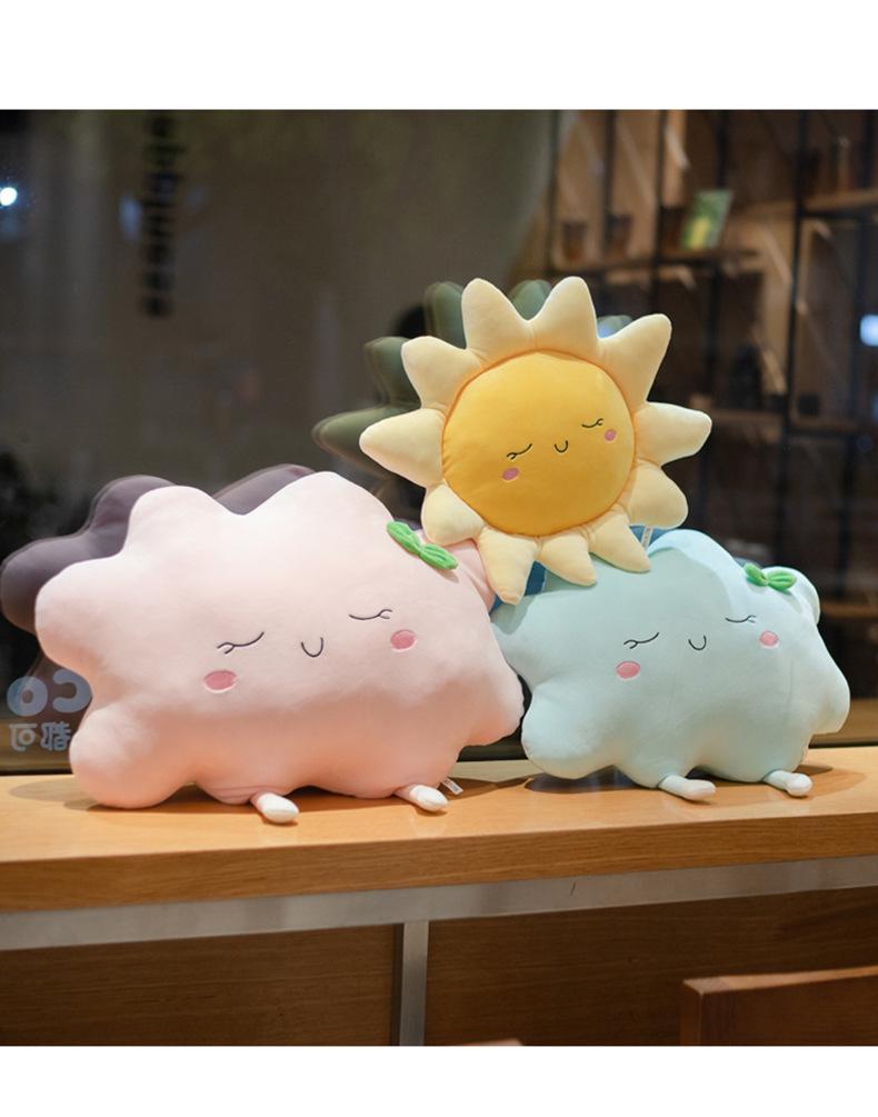 Cloud Sun Plush Pillow Doll: Cute Decoration & Gift for Children's Room