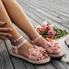 Fashion Fashion Beach Casual Slippers Outdoor Bow Tie Flat Shoes Home Women Anti-slip Trend Sandals 2025 New Summer Lightweight Sandals