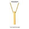 Personalized 1-4 Sides Pillar Necklace for Men Women,Stainless Steel Rectangle Vertical Bar Pendant Necklace Gifts