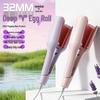 French Egg Roll Curling Iron: Water Wave & Big Curl Crimper with Negative Ion Technology