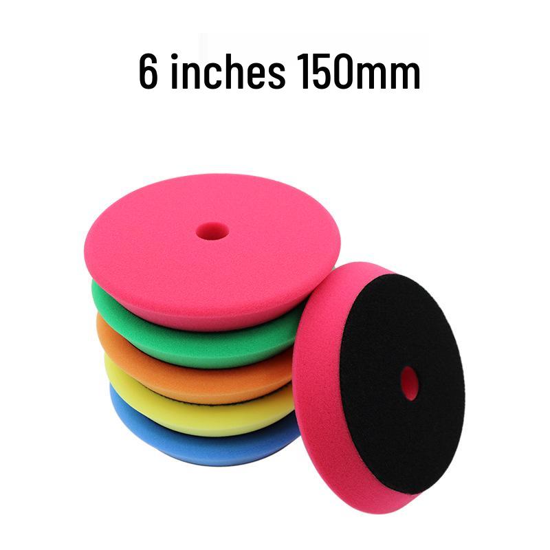 6-Inch Beveled Edge Polishing Sponge Pad Set for DA Eccentric Polishers