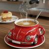 Creative Funny Beetle Shaped Coffee Mug  Unique Handmade Beetle-Shaped Coffee Cup Novelty Car-Shaped Tea Cup