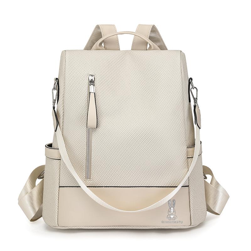Schoolbag1011 new backpack female Korean version temperament large capacity backpack solid color versatile travel shoulder bag travel light