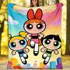 1pc Powerpuff2 Theme Blanket - Digital Print, Polyester, Cozy for All Seasons, Perfect for Outdoor, and Travel