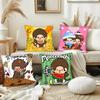 Cartoon Animation M-Monchhichi Pillow Case Square Bedroom Sofa Leisure Comfort Cushion Car Living Room Home Decoration