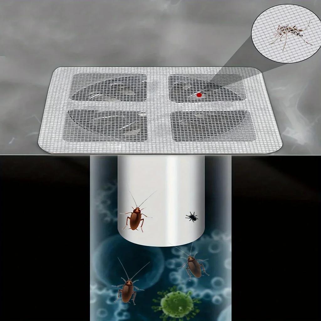 20Pcs Disposable Hair Catcher for Shower Mesh Shower Drain Covers Floor Sink Strainer Filter Mesh Sticker Bathroom Accessories