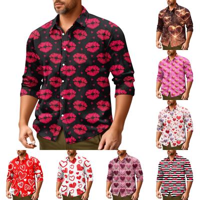 Men'S Casual Loose Fitting Long Sleeved Shirt Fashionable Lapel Shirt Top