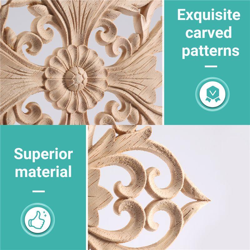 Fresh Wooden Decal Supply European-Style Applique Real Wood Carving Accessories And Retail.Woodcarving