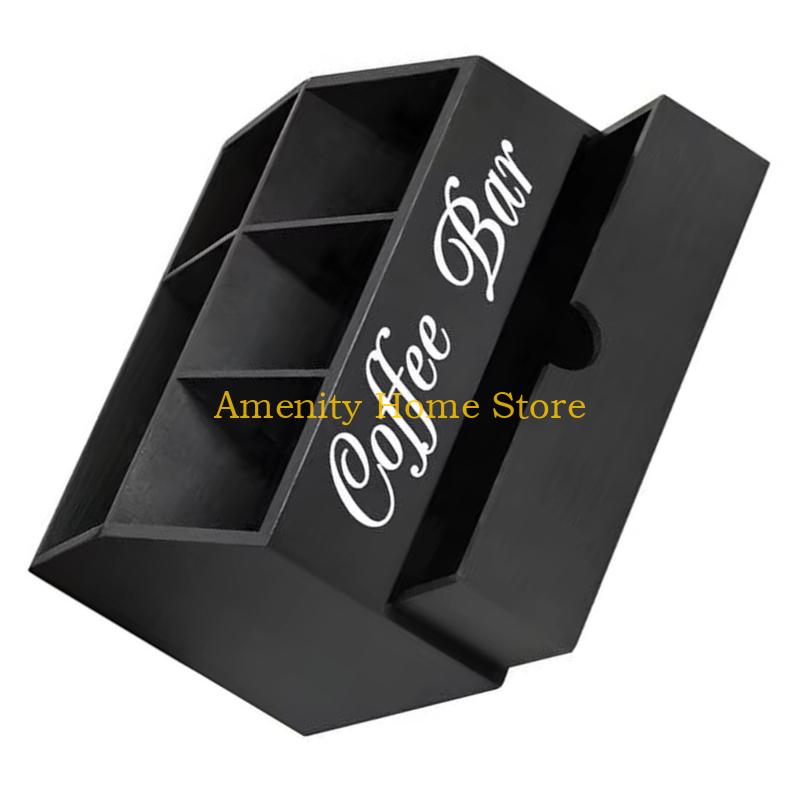 F26C Stylish Coffee Station Organizers Accessory for Kitchen and Office Countertops