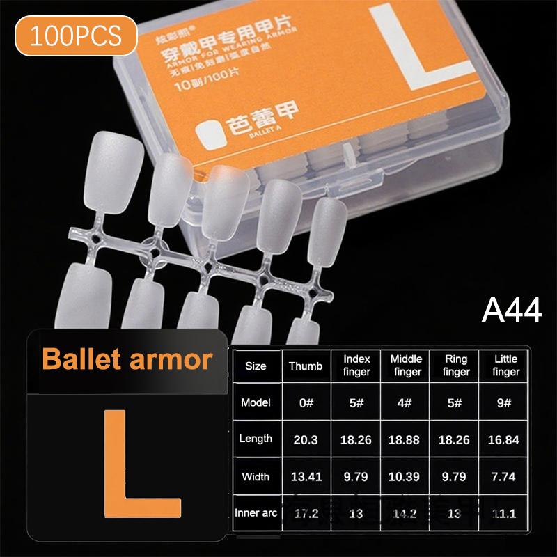 {MX} 100pcs Clear Full Cover Press On Nail Tips Ultra-Thin False Nails Patches Gel Nail Art Extension Manicure Accessories