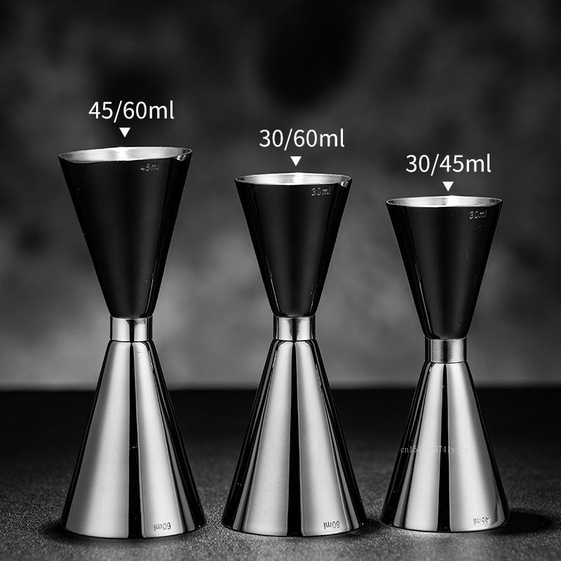 Double-head Stainless Steel Wine Glass with Graduated Cocktail Bar Measures Bar Tools Bar Bartending Tool Set  Mixer Portatil