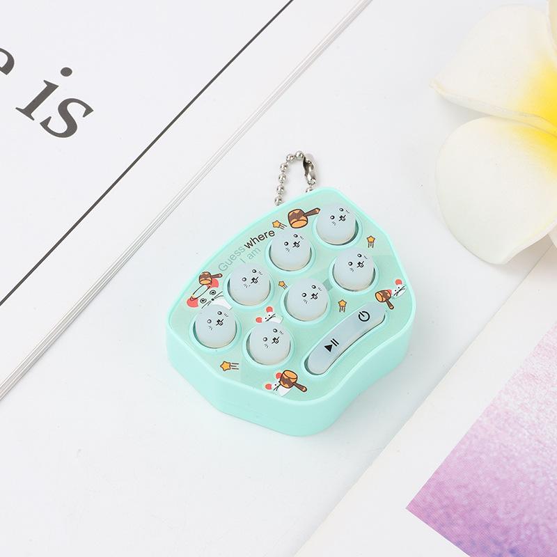 Mini Whack-a-Mole Keychain: Cute Cartoon Pendant Electronic Educational Toy