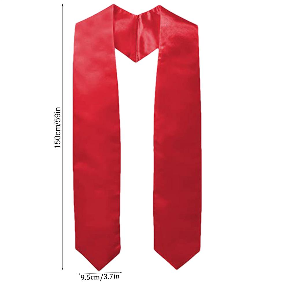 1pcs Graduation Stole Sash Satin Plain Honor Stole Bachelor Gown Scarf Unisex Adult Graduation Honors Stole Graduations