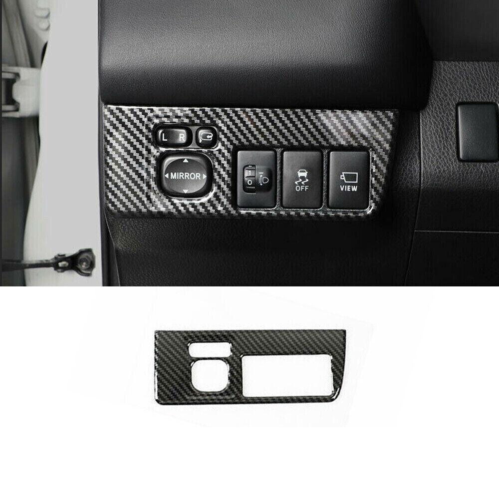 For Toyota RAV4 2013-2018 Carbon Fiber Headlight Switch Button Cover Trim Frame