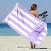 Personalized Striped Beach Towel Custom Name/Logo Oversized Microfiber Towel Summer Party Gift for Beach Swimming Bath Sports