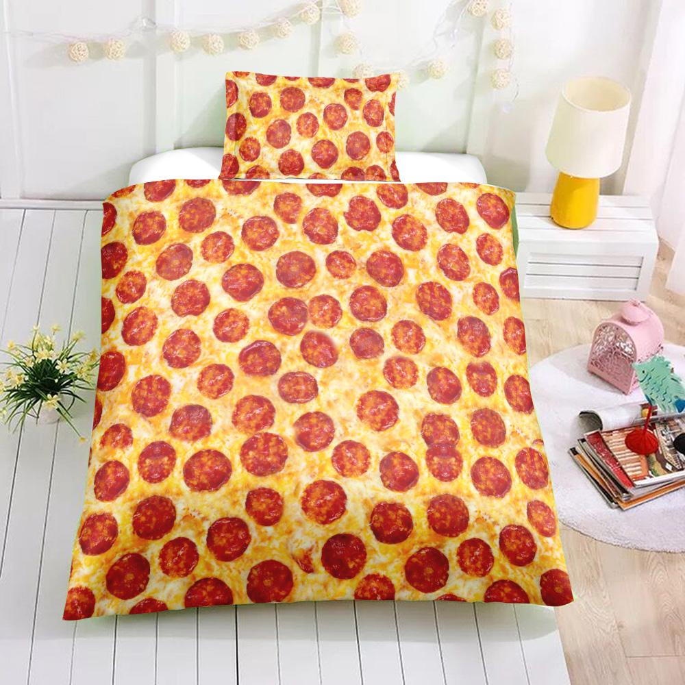 2023 New Style 3D Foods Printing Duvet Cover Microfiber Soft Bedding Cover Set Teens Boys Delicious Bedding Sets Polyester Pillowcase