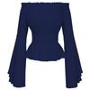 Camicetta Rinascimentale Vintage Contadina Donna Spalle Scoperte Maniche Camicia Boho Steampunk Pirata Medievale Costume Cosplay Top Corsetto