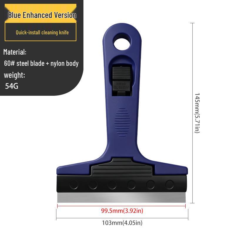 Multi-Purpose Cleaning & Removal Scraper for Wall Paint, Glass, Tile, Grout, and Glue with Utility Knife.