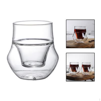 Double Glass Coffee Mug Drinking Cup Practical Clear for Bar Party Household