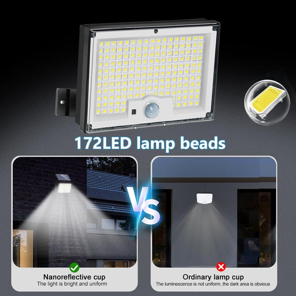 Solar Lights Outdoor 172/344/400 LED Split Solar Security Lights Motion Sensor Solar Powered Garden Light Waterproof Yard Garage
