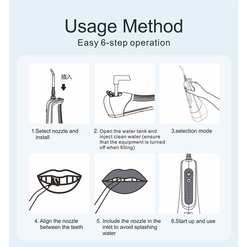 New DIY tooth flusher high frequency pulse home oral care cleaning teeth portable water floss