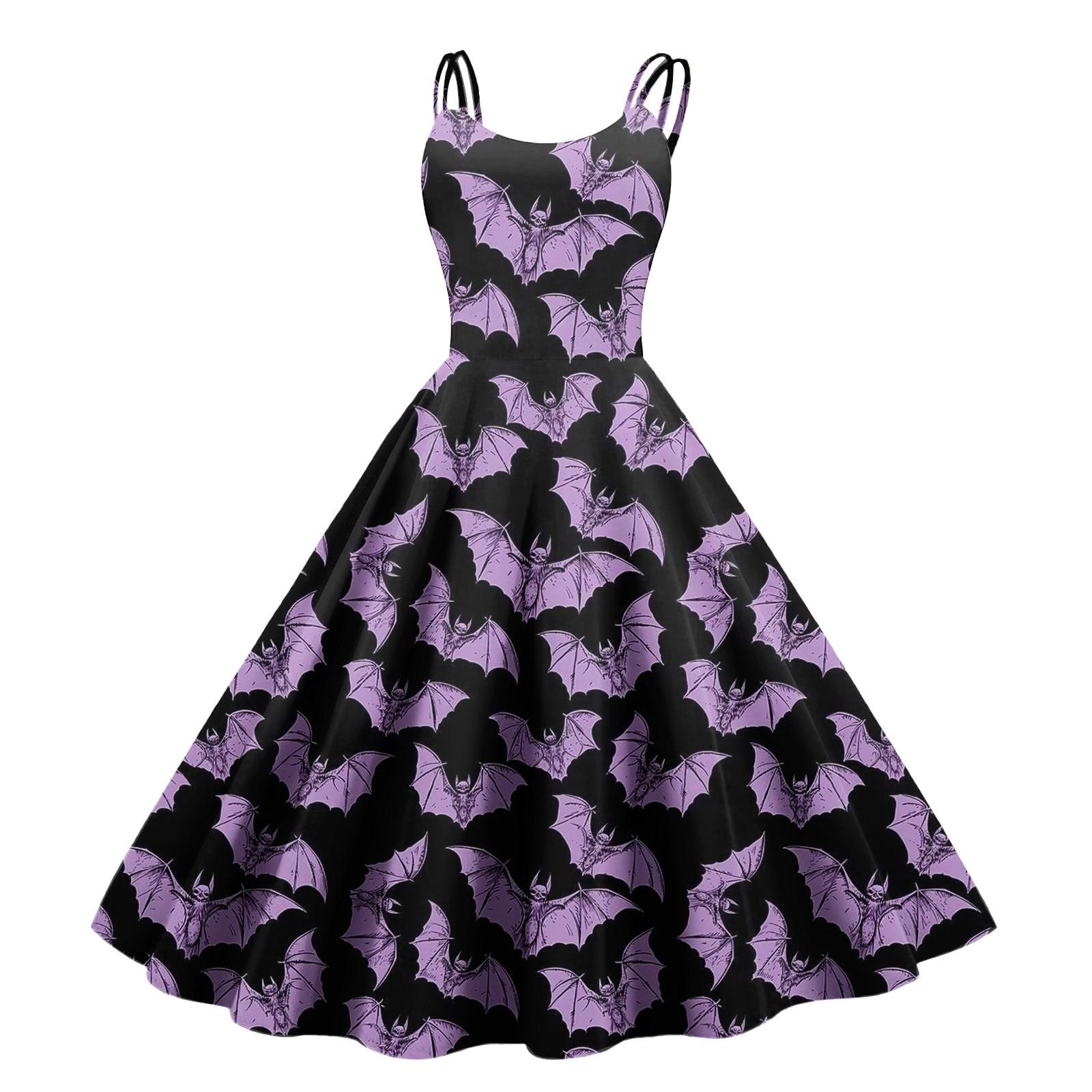 

Женское модное платье с принтом на Хэллоуин, сексуальное, с открытыми плечами, винтажное XXL
