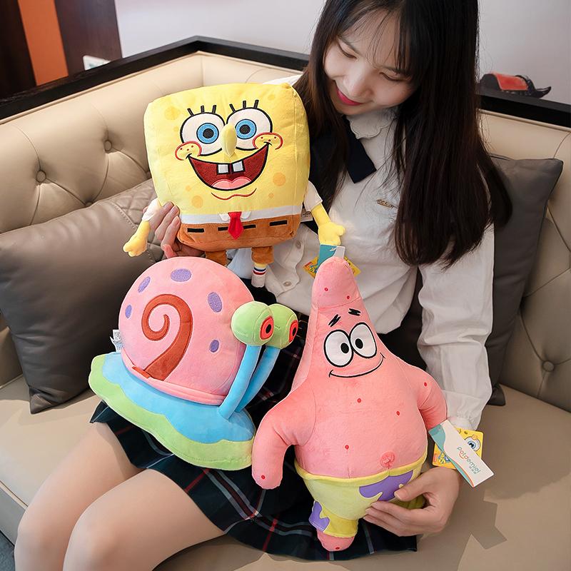 Genuine Anime Spongebob Squarepants Patrick Star Squidward Eugene H. Krabs Gary Kawaii Cartoon Stuffed Plush Toys Birthday Gift