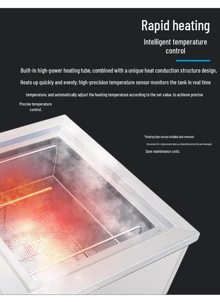 Double-Slot Ultrasonic Cleaner for Industrial Semiconductor & Electronic Equipment