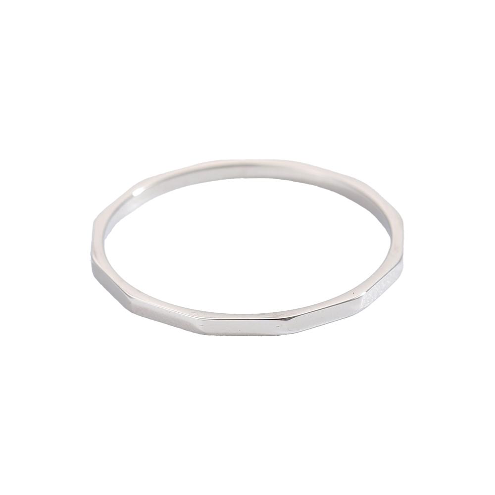 

CARLIDANA Dainty Gold Plated Simple Rings Bamboo Texture Hammer Finger Stainless Steel Engagement Minimalist Ring for Women 6