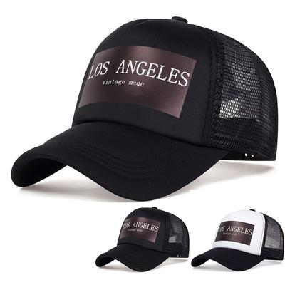 Casquettes en maille de baseball unisexes avec imprimé Los Angeles Print Printemps et Été Chapeaux décontractés réglables d'extérieur Chapeau anti-UV