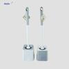 Wall-Mounted Toilet Brush Set: Long Handle, No Dead Angles, Includes Base, Ideal for Home Bathroom Cleaning.