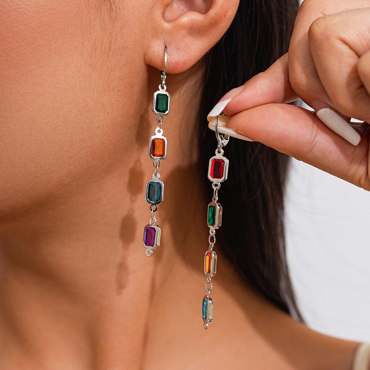 

Высококачественное ожерелье с подвеской из цветного хрусталя и бриллиантов ручной работы