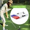 Professional Golf Caddy Towel with Carabiner National Flag Pattern Superfiber Towel Multifunctional Golf Ball Putter Reusable Golf Club Head