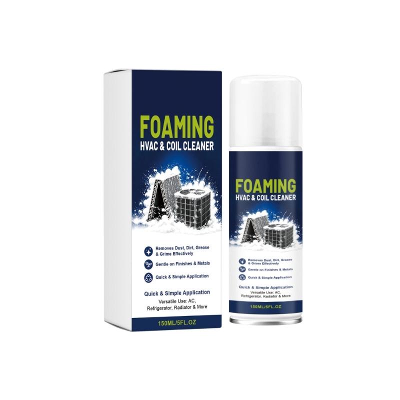 Professional Air Conditioner Foaming Coil Cleaner 150ML Gentle On Coils for Efficient Removing Stubborn Grimes