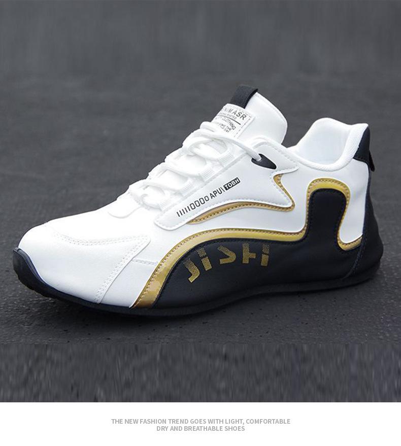 Męskie wysokiej klasy skórzane wodoodporne casualowe modne sneakersy