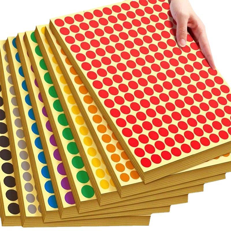 Bunte runde Klebepunkt-Etiketten: Beschreibbare, Mehrzweck-Aufkleber zur Klassifizierung und zum Versiegeln.
