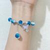 Fashion Crystal Butterfly Bracelet Colorful Beads Charm Elastic Bracelet Women Jewelry Accessories Gifts