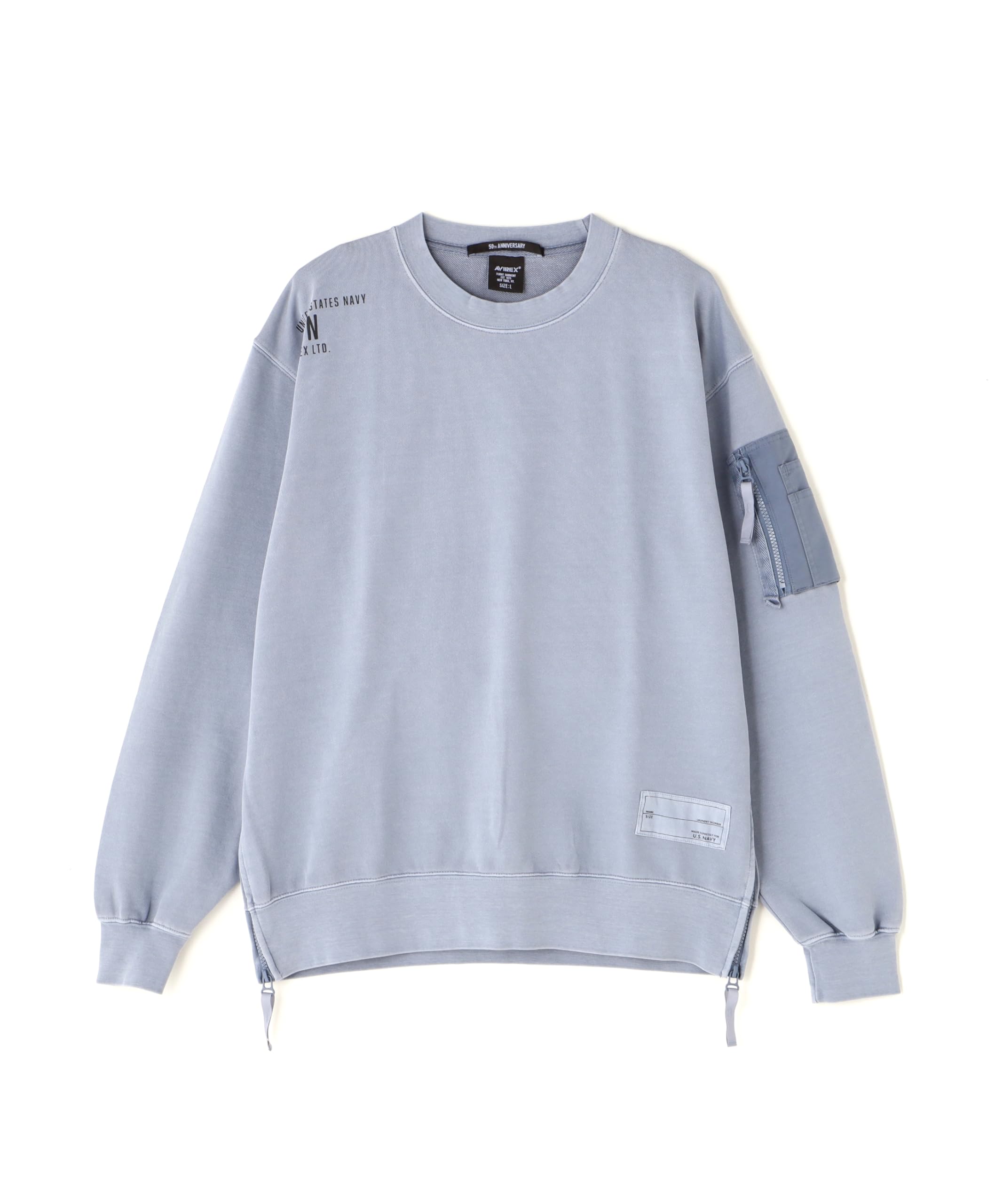 

Avirex FADE WASH POCKET Size Sax MIL. SWEAT, Men s, 2XL, 391, (Product Code 783-5132011)