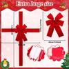 Large Size Christmas Front Door Hanging Bow Knot Imitation Linen Ribbon New Year Xmas Front Door Decoration DIY Big Bow Gifts