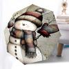 1pc Winter Wonderland Snowman Umbrella, Automatic Open/Closed with Festive Berries Design, Perfect for Fans, Travelers, Daily Use, and Gift Giving.V03