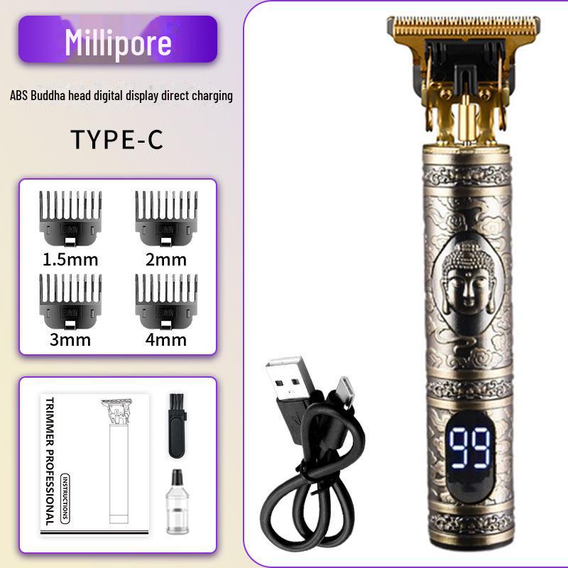 

Аккумуляторная профессиональная электрическая машинка для стрижки волос и триммер для карвинга Artifact ABS Buddha head digital display