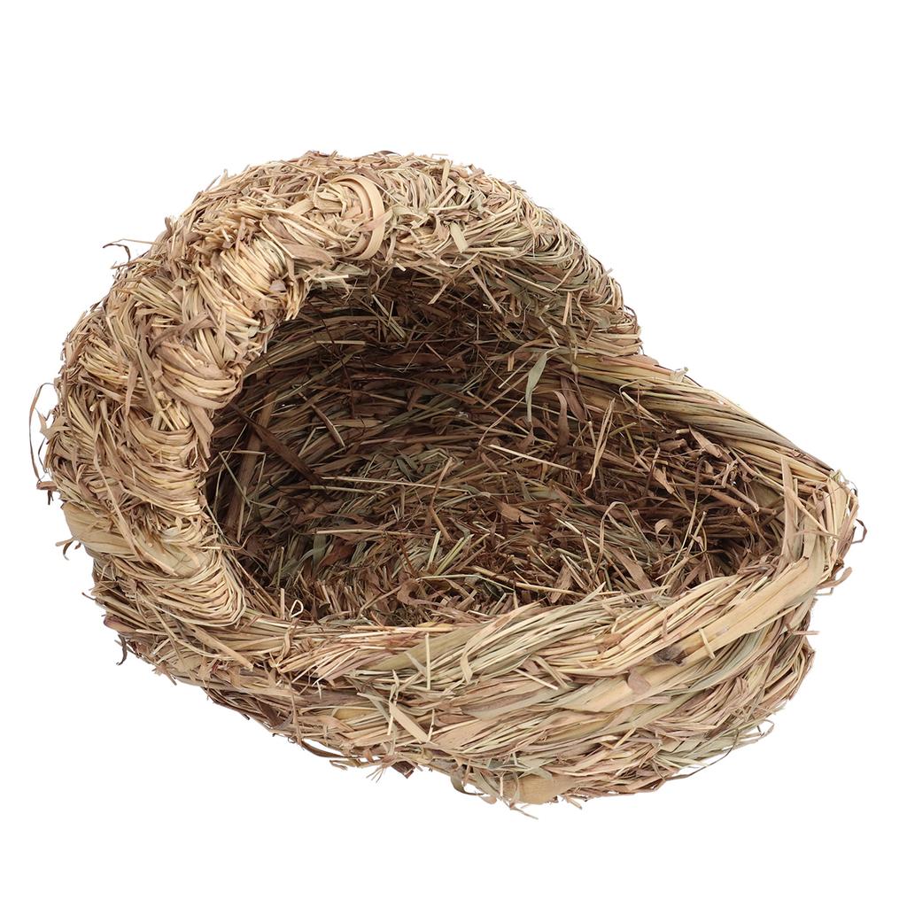 Hand Woven Pet Bed Slipper Shape Hand Made Grass Hamster Bed for Hamsters Guinea Pigs Rabbits and Cats