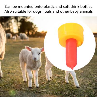 Lamb Milk Drink Nipple Sheep Nursing Feeder Nipple Red Soft Orphaned Small Animal Feed Tool Goat Feeder Nipple Farm Accessory