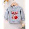 European sizes Cute Print Pattern 0-3 Years Old Baby Girls Comfortable Thin Round Neck Sweatshirt Suitable For Outdoor Wear.