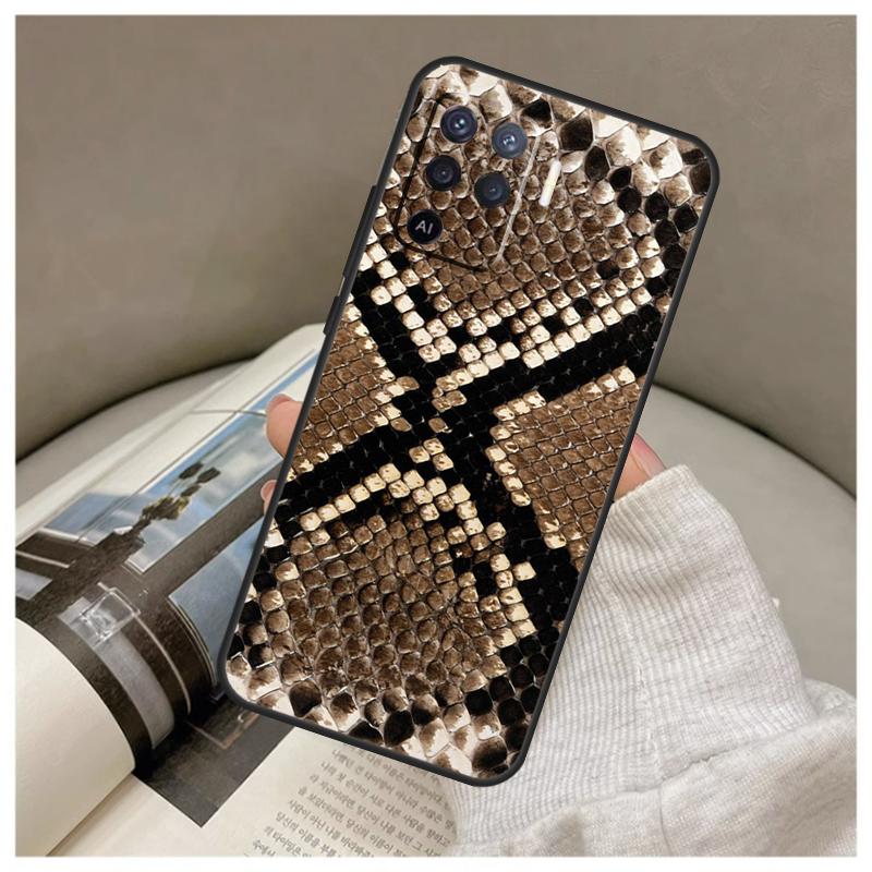 Ormskinnsfodral För Oppo A74 A94 A54 A18 A38 A58 A78 A98 A80 A60 A40 A96 A76 A16 A15 A17 A57 A77 A5 Pro