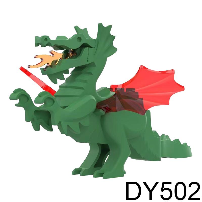 Magic Movies Medieval Animal Figure Building Blocks Dragon Elk Wild Boar Bighorn Sheep Dog Mini Model Bricks Toys DIY Kids Gifts