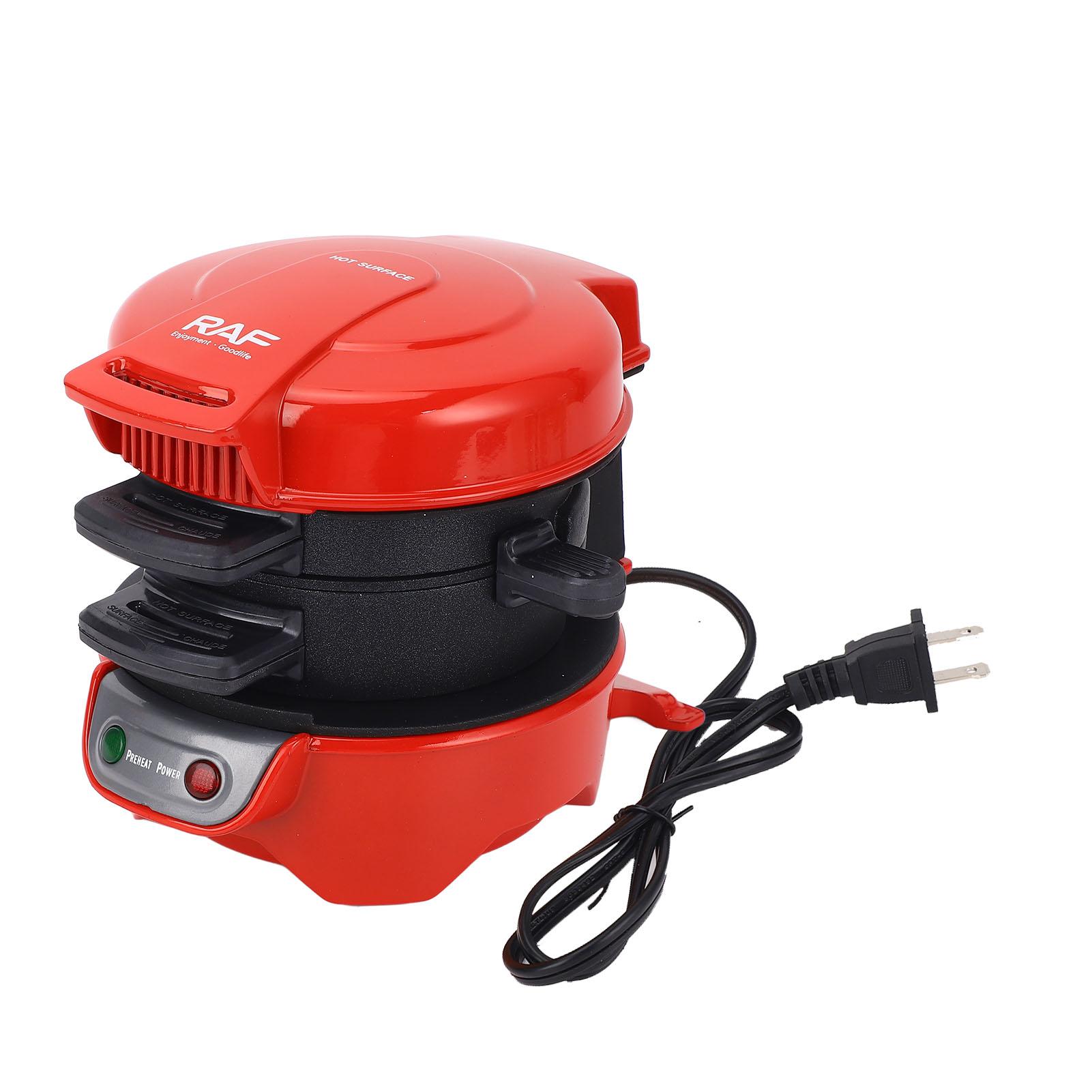 

Сніданок Сендвіч-машина Яйцеварка Сніданок Машина Налаштовувати інгредієнти Легке очищення для дому L червоний