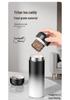 Men's Magnetic Thermos: 316 Stainless Steel, Tea Infuser, Separate Chambers, Magnetic Pop-up Cup, Portable High-End Business Water Cup